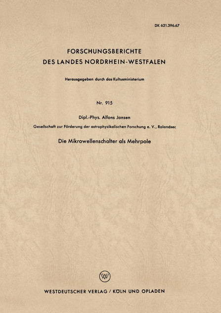 Die Mikrowellenschalter als Mehrpole