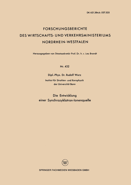 Die Entwicklung Einer Synchrozyklotron-Ionenquelle
