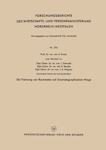 Die Trennung Von Racematen Auf Chromatographischem Wege