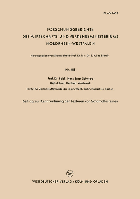 Beitrag Zur Kennzeichnung Der Texturen Von Schamottesteinen Beitrag Zur Kennzeichnung Der Texturen Von Schamottesteinen