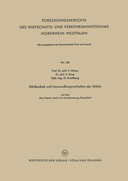 Härtbarkeit und Umwandlungsverhalten der Stähle