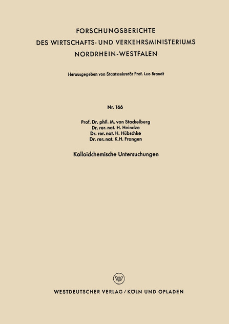 Kolloidchemische Untersuchungen Kolloidchemische Untersuchungen