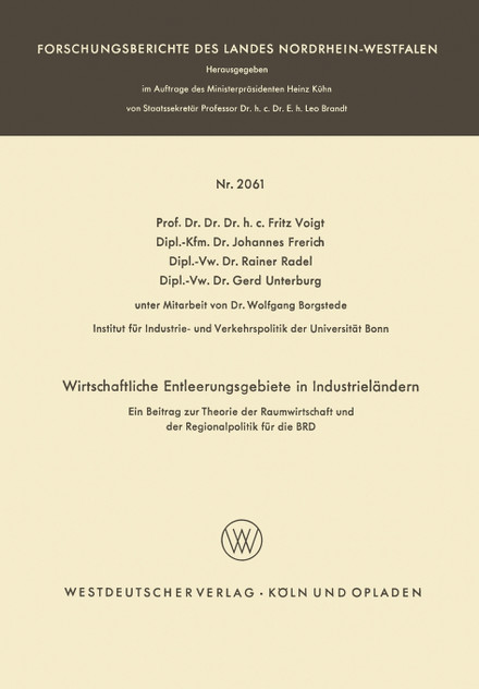 Wirtschaftliche Entleerungsgebiete in Industrieländern Wirtschaftliche Entleerungsgebiete in Industrieländern