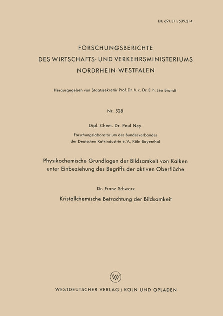 Physikochemische Grundlagen Der Bildsamkeit Von Kalken Unter Einbeziehung Des Begriffs Der Aktiven Oberflache
