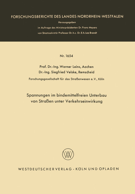 Spannungen im bindemittelfreien Unterbau von Straßen unter Verkehrseinwirkung