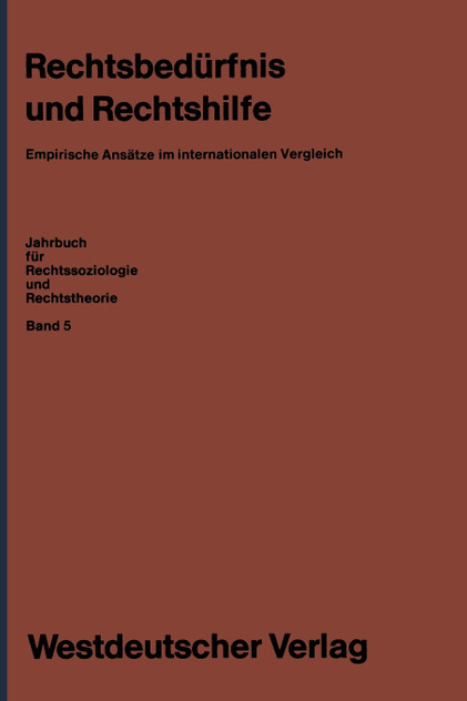 Rechtsbedurfnis Und Rechtshilfe