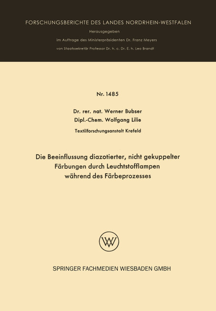 Die Beeinflussung Diazotierter, Nicht Gekuppelter Farbungen Durch Leuchtstofflampen Wahrend Des Farbeprozesses Die Beeinflussung Diazotierter, Nicht Gekuppelter Farbungen Durch Leuchtstofflampen Wahrend Des Farbeprozesses