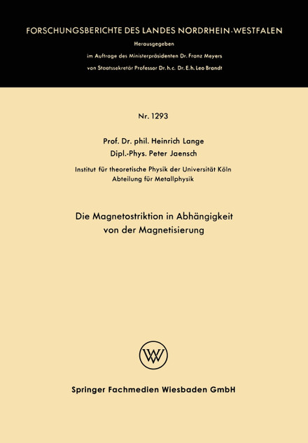 Die Magnetostriktion in Abhängigkeit von der Magnetisierung Die Magnetostriktion in Abhängigkeit von der Magnetisierung