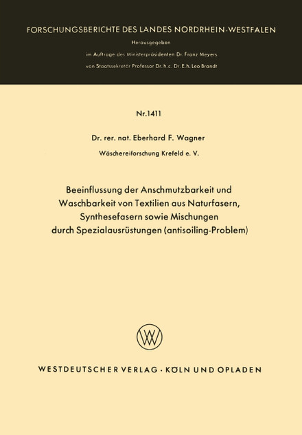 Beeinflussung der Anschmutzbarkeit und Waschbarkeit von Textilien aus Naturfasern, Synthesefasern sowie Mischungen durch Spezialausrüstungen (antisoiling-Problem)