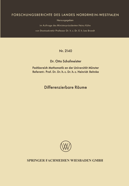 Differenzierbare Räume Differenzierbare Räume