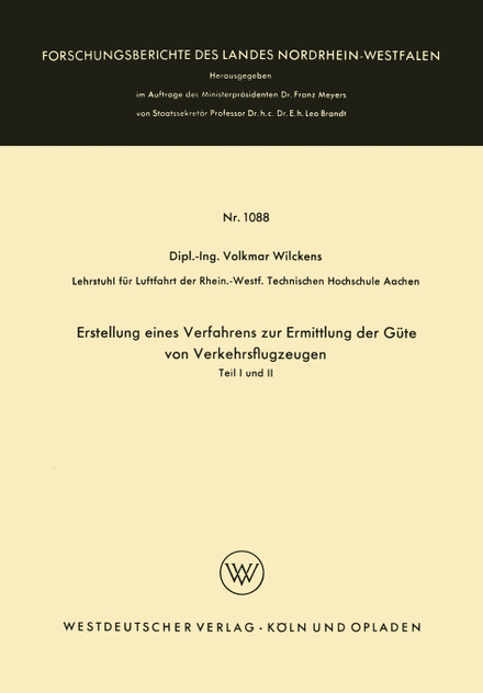 Erstellung eines Verfahrens zur Ermittlung der Güte von Verkehrsflugzeugen Erstellung eines Verfahrens zur Ermittlung der Güte von Verkehrsflugzeugen