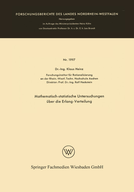 Mathematisch-statistische Untersuchungen über die Erlang-Verteilung