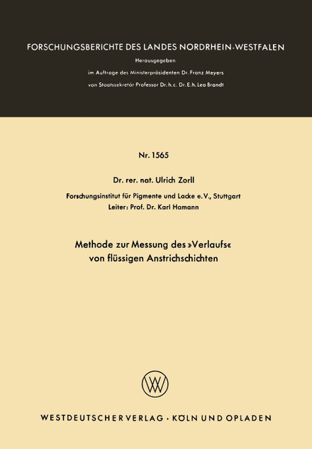 Methode zur Messung des Verlaufs von flüssigen Anstrichschichten Methode zur Messung des Verlaufs von flüssigen Anstrichschichten