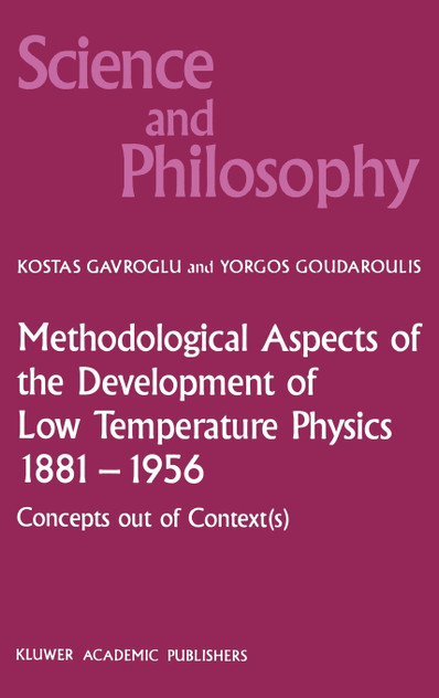 Methodological Aspects of the Development of Low Temperature Physics 1881-1956