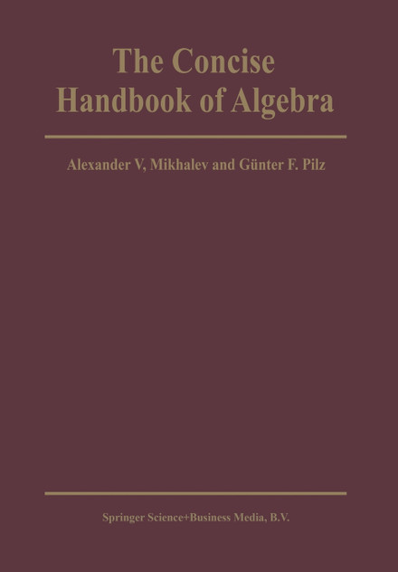 The Concise Handbook of Algebra