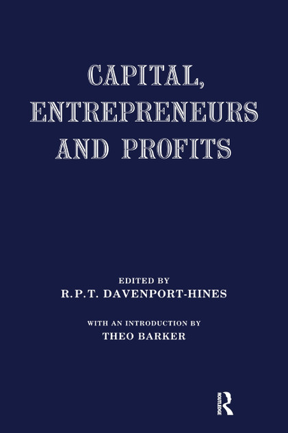 Capital, Entrepreneurs and Profits Capital, Entrepreneurs and Profits