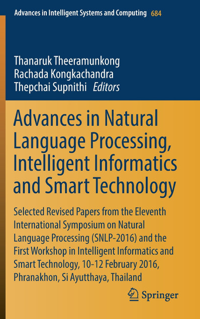 Advances in Natural Language Processing, Intelligent Informatics and Smart Technology