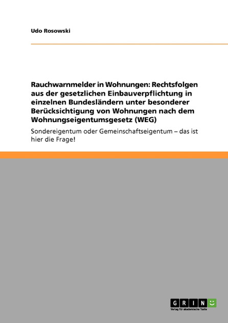 Rauchwarnmelder in Wohnungen Rauchwarnmelder in Wohnungen