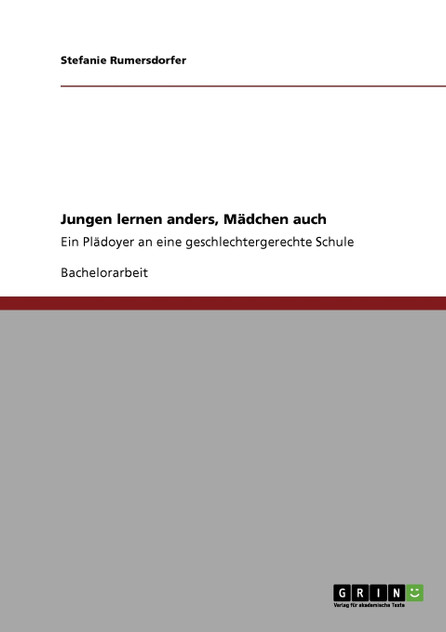 Jungen lernen anders, Mädchen auch