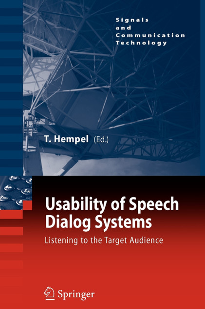 Usability of Speech Dialog Systems Usability of Speech Dialog Systems