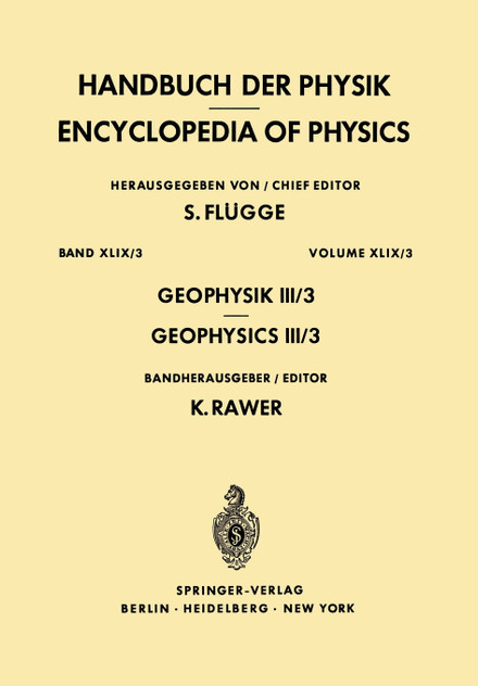 Geophysics III/Geophysik III Geophysics III/Geophysik III