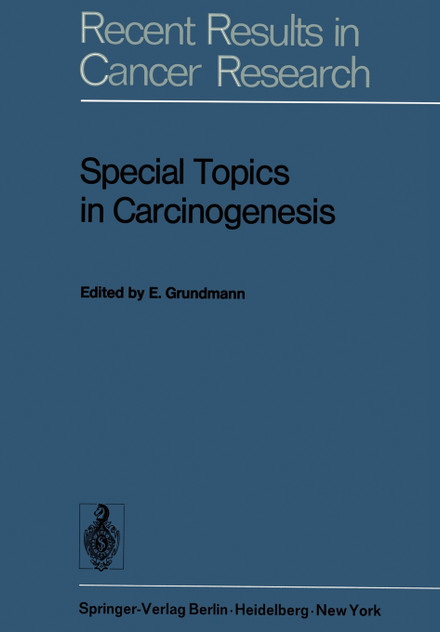 Special Topics in Carcinogenesis
