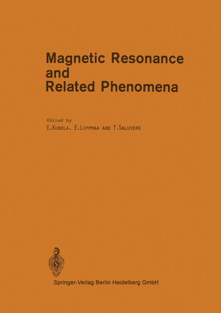 Magnetic Resonance and Related Phenomena Magnetic Resonance and Related Phenomena