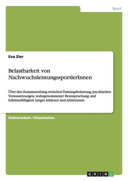 Belastbarkeit von NachwuchsleistungssportlerInnen