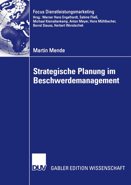 Strategische Planung im Beschwerdemanagement Strategische Planung im Beschwerdemanagement
