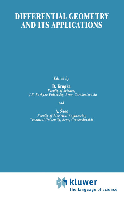 Differential Geometry and its Applications Differential Geometry and its Applications