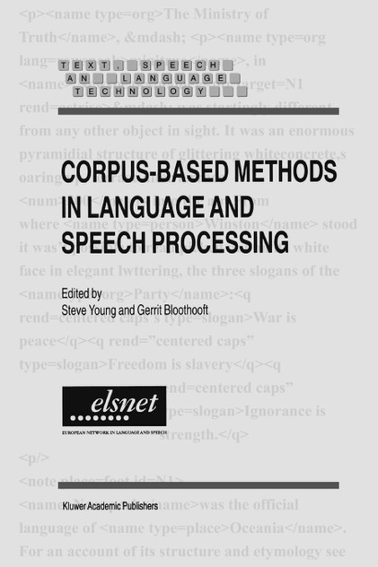 Corpus-Based Methods in Language and Speech Processing Corpus-Based Methods in Language and Speech Processing