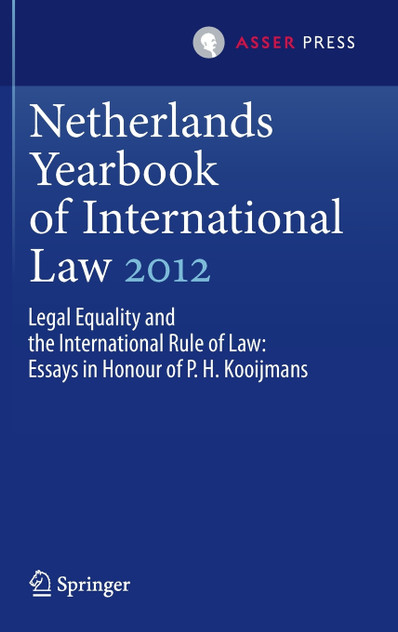 Netherlands Yearbook of International Law 2012 Netherlands Yearbook of International Law 2012