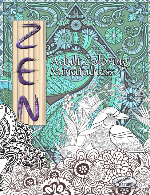 ZEN Coloring Book. Adult Coloring Mindfulness ZEN Coloring Book. Adult Coloring Mindfulness