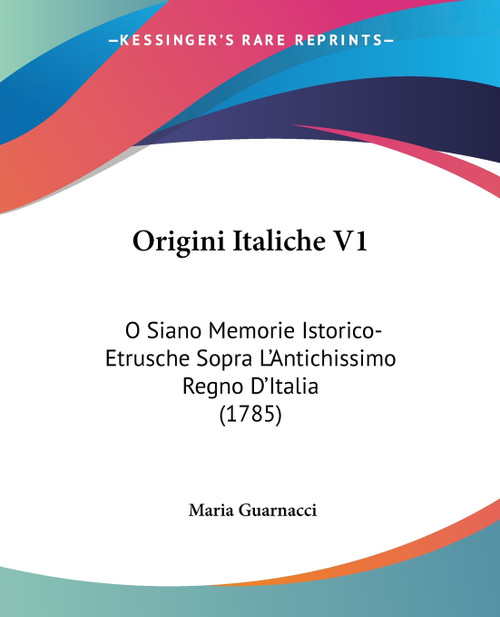 Origini Italiche V1 Origini Italiche V1
