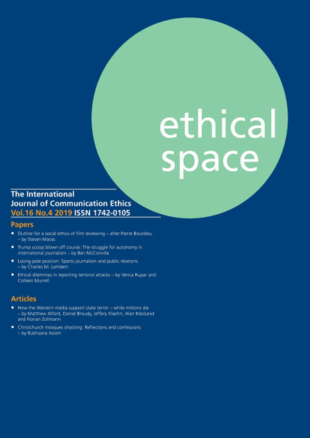Ethical Space Vol.16 Issue 4 Ethical Space Vol.16 Issue 4