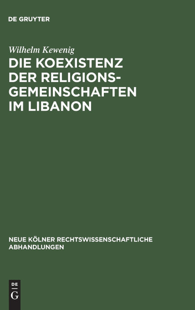 Die Koexistenz der Religionsgemeinschaften im Libanon Die Koexistenz der Religionsgemeinschaften im Libanon