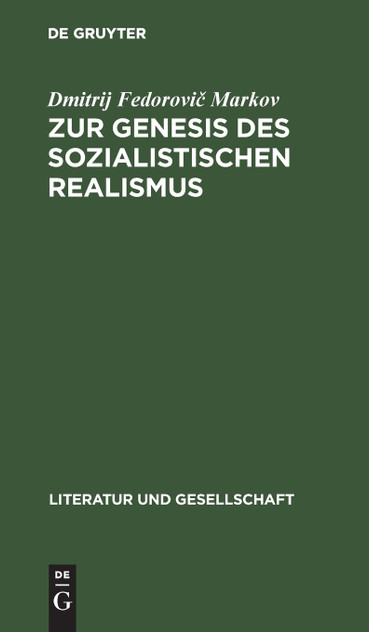 Zur Genesis des sozialistischen Realismus Zur Genesis des sozialistischen Realismus
