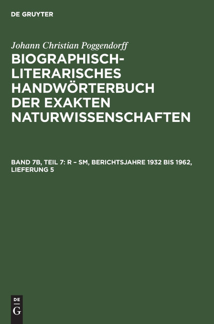 R - Sm, Berichtsjahre 1932 bis 1962, Lieferung 5