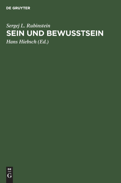 Sein und Bewusstsein