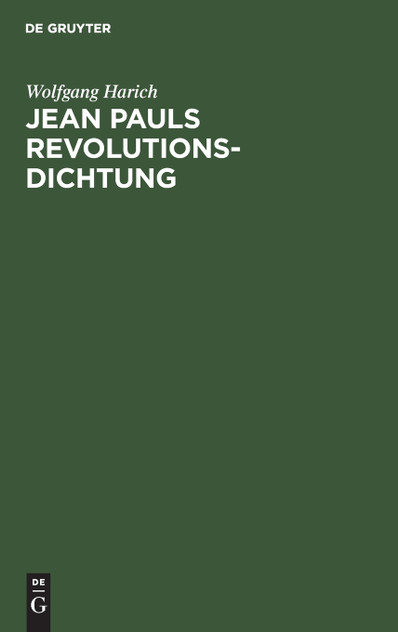 Jean Pauls Revolutionsdichtung