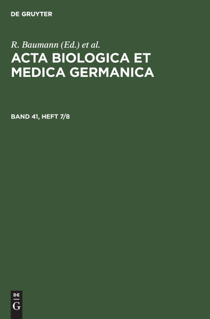 Acta Biologica et Medica Germanica Acta Biologica et Medica Germanica
