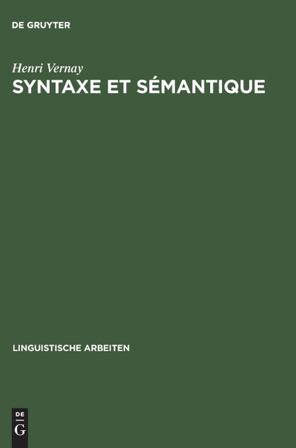 Syntaxe et sémantique Syntaxe et sémantique