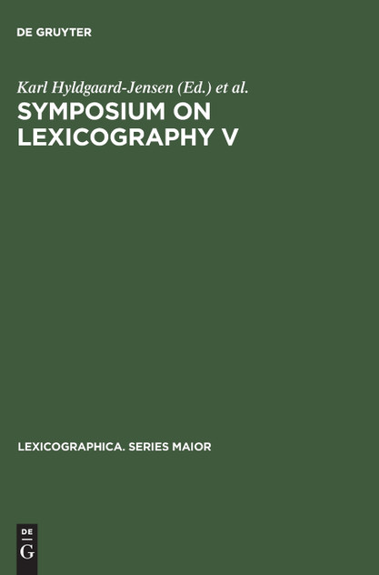 Symposium on Lexicography V