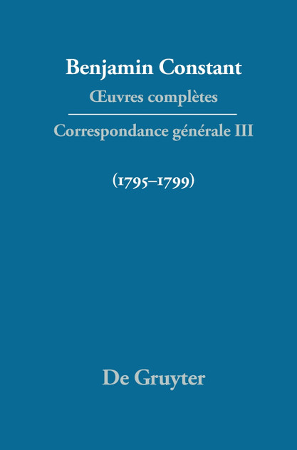 Correspondance 1795-1799 Correspondance 1795-1799