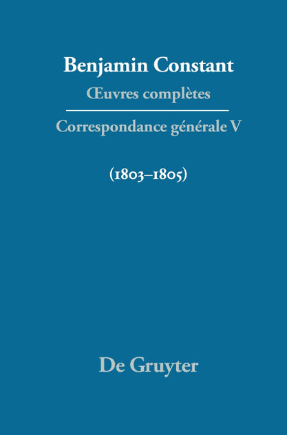 Correspondance 1803-1805 Correspondance 1803-1805