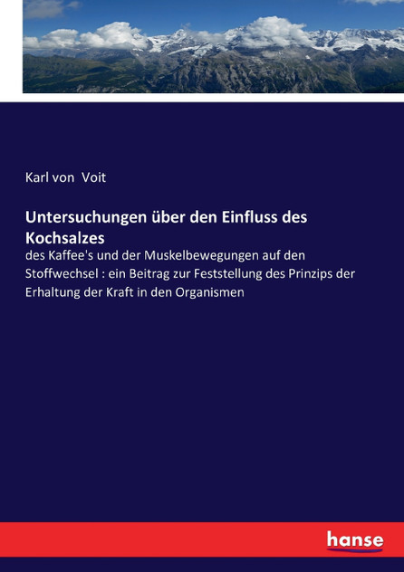 Untersuchungen über den Einfluss des Kochsalzes Untersuchungen über den Einfluss des Kochsalzes