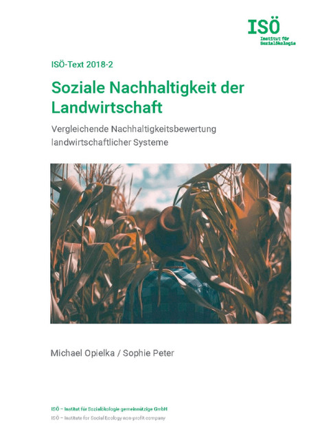 Soziale Nachhaltigkeit der Landwirtschaft Soziale Nachhaltigkeit der Landwirtschaft