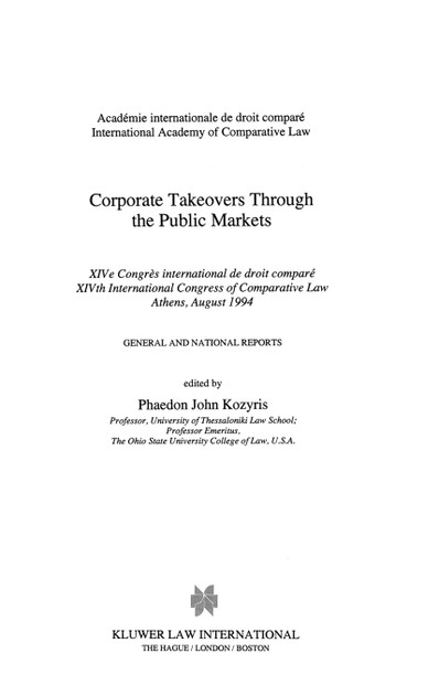 Corporate Takeovers Through The Public Markets