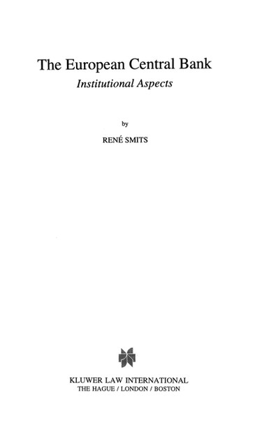 European Central Bank Institutional Aspects