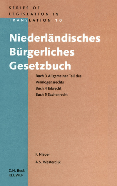 Niederlandisches Burgerliches Gesetzbuch, Buch 3 Allgemeiner Teil Niederlandisches Burgerliches Gesetzbuch, Buch 3 Allgemeiner Teil